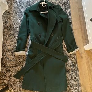 Gap Deep Green Trench Coat